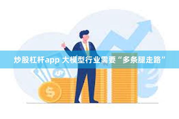 炒股杠杆app 大模型行业需要“多条腿走路”