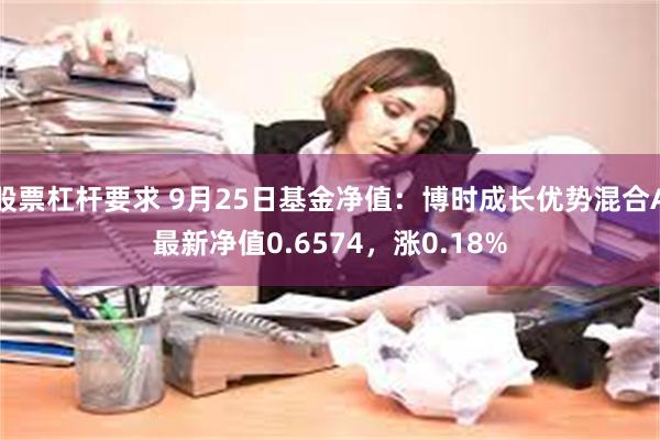 股票杠杆要求 9月25日基金净值：博时成长优势混合A最新净值0.6574，涨0.18%