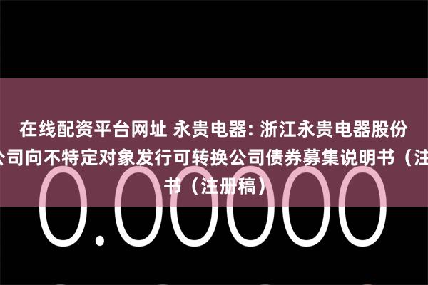 在线配资平台网址 永贵电器: 浙江永贵电器股份有限公司向不特定对象发行可转换公司债券募集说明书（注册稿）